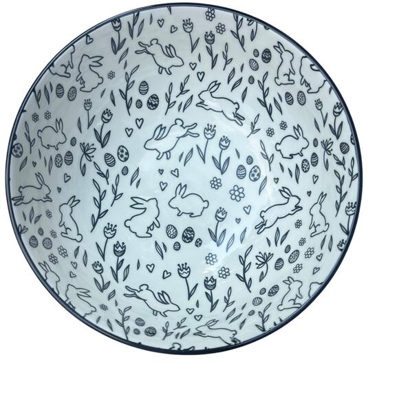 Coco & Lola Premium Collection Pair of Bowl Raster Bunny & Eggs Whimsical - Picture 4 of 8